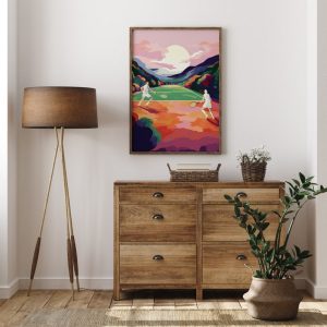 tennis match art print