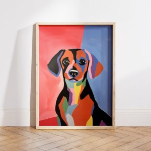 matisse style dog art print
