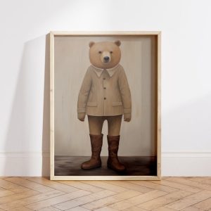 brown bear art print