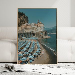 amalfi coast beach print