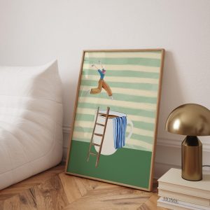 coffee diver art print