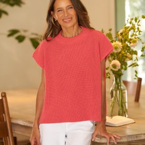 montecito vest lobster, pure italian cotton