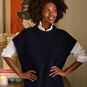 montecito vest marine, pure italian cotton