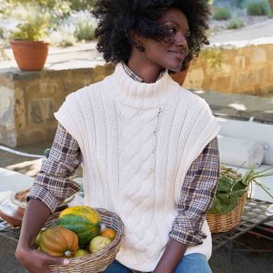 cotswolds vest ivory, pure italian cotton