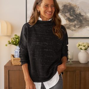 monterey black with silver glitter, pure italian cotton