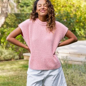 montecito vest coral reef, pure italian cotton