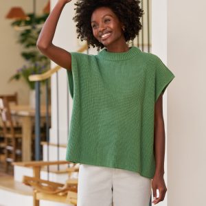 montecito vest eucalyptus, pure italian cotton