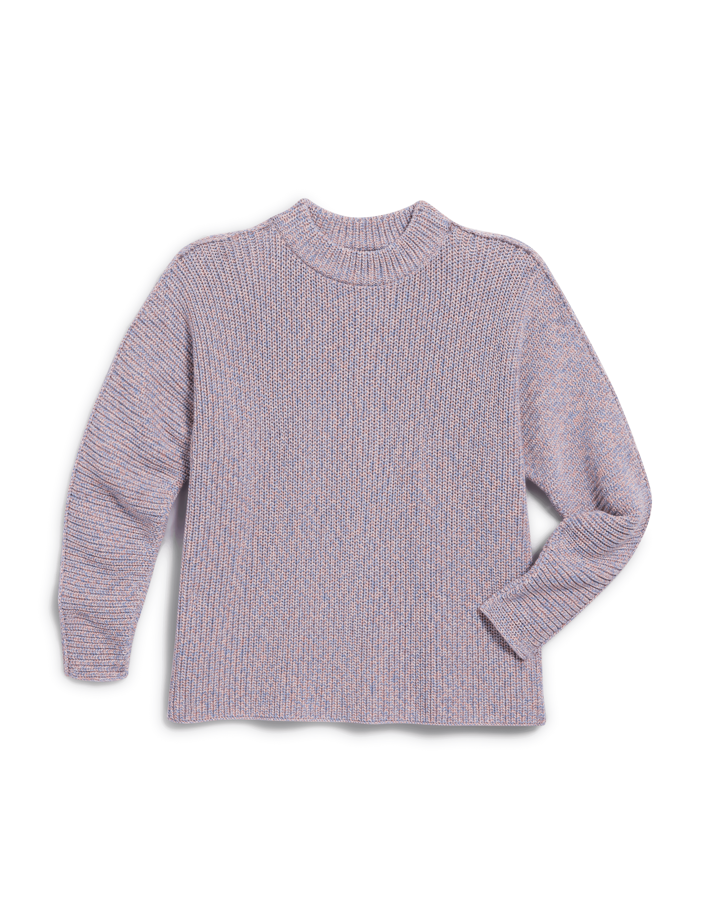 montecito sweater pink and blue marl, pure italian cotton montecito sweater pink and blue marl, pure italian cotton